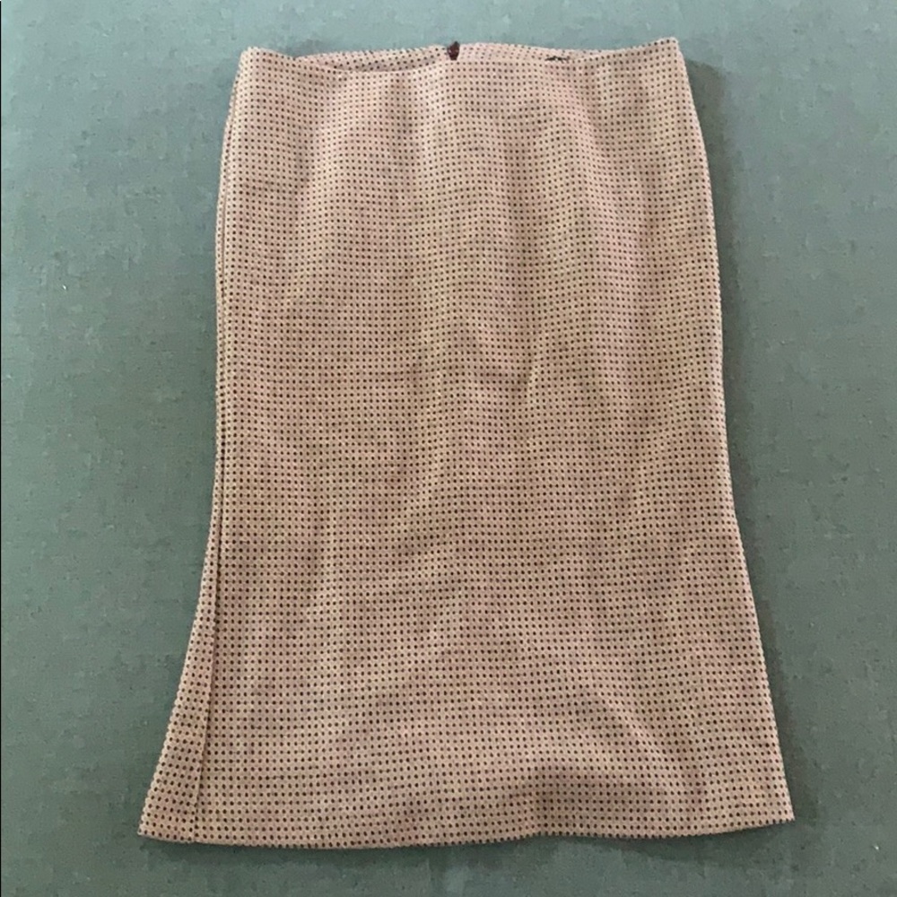 Pink and Brown Midi Skirt